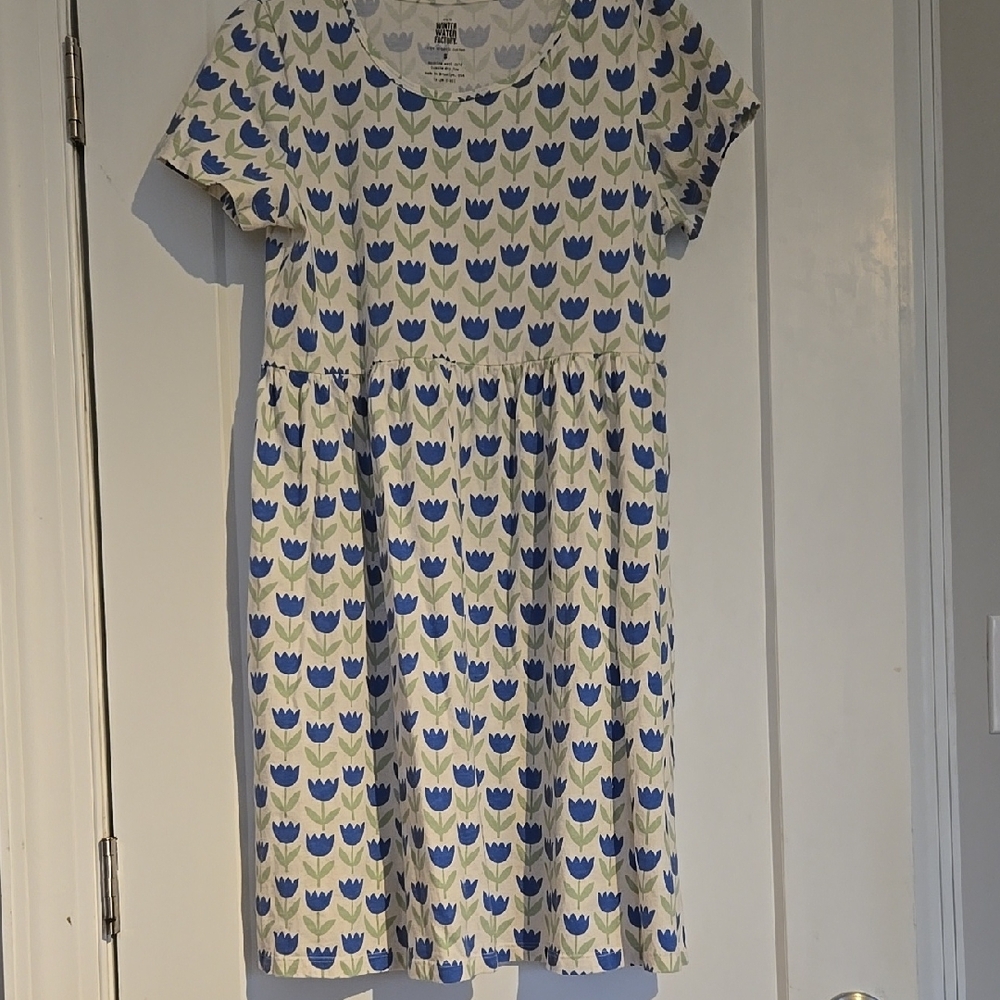 WINTER WATER FACTORY Short Sleeve STOCKHOLM DRESS TULIP PRINT, S